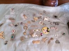 vintage pins and case