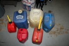 Gas cans and water jugs
