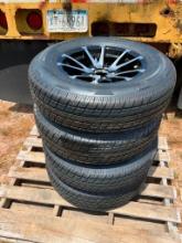 New unused 205/75R15 trailer tires on aluminum rims
