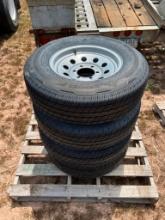 New 225/75R15 Trailer Tires on Rims