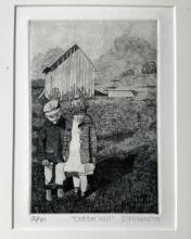 Signed and Numbered D. Prosia Etching "October 1921"