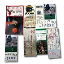Assorted Vintage Sports Ticket Stubs 1991-1998