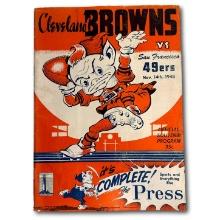 November 14, 1948 Cleveland Browns Vs. SF 49ers Souvenir Program