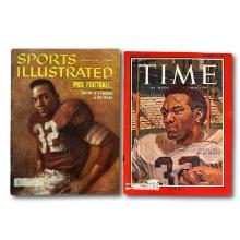 Jim Jimmy Brown Time Magazine and Sports Illustrated Vintage Magazines - 1960, 1965