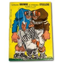 October 19, 1958 Cleveland Browns Vs. Pittsburgh Steelers Official Program