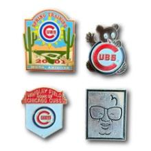 Collection of Chicago Cubs Pins with Harry Caray Pin