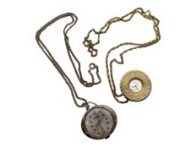 Lot of 2 Mechanical Watch Pendant Necklaces - Bradley & Saxony