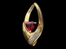10K Gold Yellow Gold - Ruby?