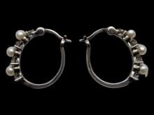 Sterling Silver 925 Possible Pearl Earrings
