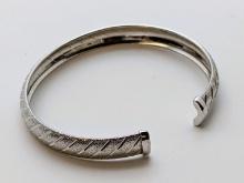 Sterling Silver Bangle Bracelet - Stamped Italy