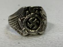 800 SILVER GERMAN NAZI RING