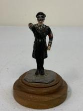 GERMAN SS MAN IN NAZI SALUTE ON WOOD BASE