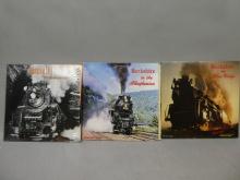 Lot 3 Berkshire Locomotive LP Record Albums of Railroad Sounds