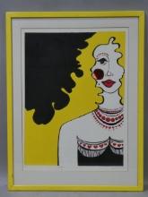 Joanne Cubbs Golddiggers Ltd Ed 8/13 Lithograph of Blonde Woman