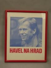 Vintage Havel Na Hrad Czech Velvet Revolution Poster