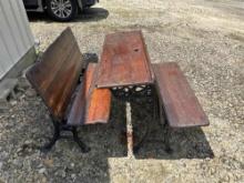 Antique Double School Desk