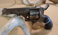 Antique Folding Trigger Pin Fire 6SA Revolver