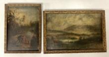 Two Antique Oil on Canvas Paintings