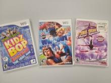 Nintendo Wii Video Game Lot: Kids Pop, Wipeout, All-Star Cheer Squad