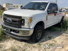 (Westlake, FL) 2017 Ford F250 4x4 Extended-Cab Pickup Truck Bad Engine, Will Not Stay Running, Check