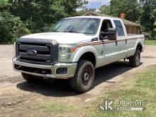 (Graysville, AL) 2014 Ford F350 4x4 Crew-Cab Pickup Truck Runs & Moves) (Body Damage, Interior In Po