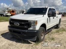 2020 Ford F250 4x4 Crew-Cab Pickup Truck Runs & Moves) ( Runs Rough, Body Damage, Windshield Taped U