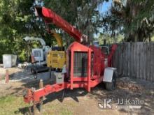 2008 Altec DC 1217 Chipper (12in Disc), trailer mtd Runs, Operates)(Paint Damage, Body Damage