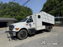 (Hanover, WV) 2013 Ford F750 Chipper Dump Truck Runs, Moves, Dump Operates) (Check Engine Light On)