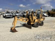 1999 Vermeer V3550A Rubber Tired Trencher Runs, Moves & Operates) (Outriggers Will Not Lower, Body/R
