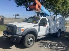 (Dixon, CA) Altec AT37G, Articulating & Telescopic Bucket Truck mounted behind cab on 2011 Ford F550