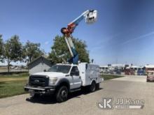(Dixon, CA) Altec AT37G, Articulating & Telescopic Bucket mounted behind cab on 2011 Ford F550 4x4 D