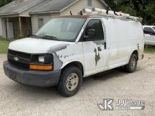 2007 Chevrolet Express G2500 Cargo Van Runs & Moves) (Jump to Start, Seat Damaged, Damaged Windshiel