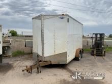 2013 RC Trailers Enclosed Cargo Trailer Bad Shape, Rust And Body Damage, Rear Door Strapped Shut, Ba