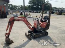(South Beloit, IL) 2012 Kubota K008-3 Mini Hydraulic Excavator Runs, Moves, Operates, Throttle Unhoo