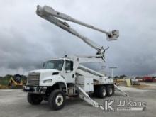 Altec AM900-E100, Double-Elevator Bucket Truck rear mounted on 2013 Freightliner M2 106 T/A Flatbed/