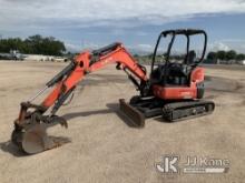 2017 Kubota U35-4 Mini Hydraulic Excavator Runs, Moves, Operates.