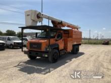 (Waxahachie, TX) Altec LRV56, Over-Center Bucket Truck mounted behind cab on 2009 GMC C7500 Chipper