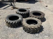 (Jurupa Valley, CA) SKID STEER TIRES Set Of 4 Deestone Xtra-Wall Skid Steer Tires