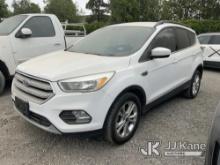 2018 Ford Escape 4-Door Sport Utility Vehicle Runs, Bad Transmission, Must Be Towed