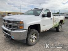 2016 Chevrolet Silverado 2500HD 4x4 Pickup Truck Runs & Moves, Check Engine Light On, Rust & Body Da