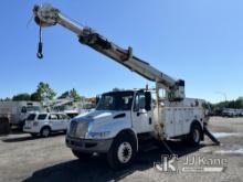 Altec DM47-TR, Digger Derrick rear mounted on 2008 International 4300 Utility Truck Runs Moves & Upp