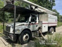 Altec LRV56, Over-Center Bucket Truck mounted behind cab on 2012 Freightliner M2 106 Chipper Dump Tr