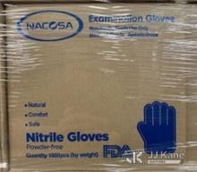 (03) Pallets Nacosa Nitrile Exam Gloves PF Size Large. Approx. 96 Cases Per Pallet Contact Keith Lin