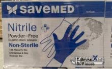 (01) Pallet Savemed Nitrile Exam Gloves PF Size Medium. Approx. 78 Cases Per Pallet Contact Keith Li