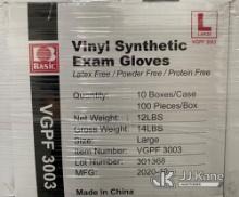 (11) Pallets Basic Vinyl Synthetic Exam Gloves PF Size Large. Approx. 90 Cases Per Pallet Contact Ke