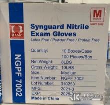 (13) Pallets Basic Synguard Nitrile Exam Gloves PF Size Extra Medium. 90 Cases Per Pallet Contact Ke