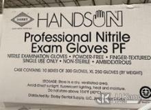 (01) Pallet Handson Professional Nitrile Exam Gloves PF Size Extra Small Approx. 60 Cases Per Pallet