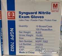 (10) Pallets Synguard Nitrile Exam Gloves PF Size Medium. Approx. 90 Cases Per Pallet Contact Keith 