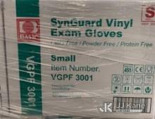 (02) Pallets SynGuard Vinyl Exam Gloves PF Size Small. Approx. 84 Cases Per Pallet Contact Keith Lin