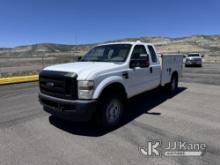 2010 Ford F350 4x4 Extended-Cab Service Truck Runs & Moves) (Check Engine Light On, Body Damage, Rus